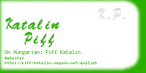 katalin piff business card